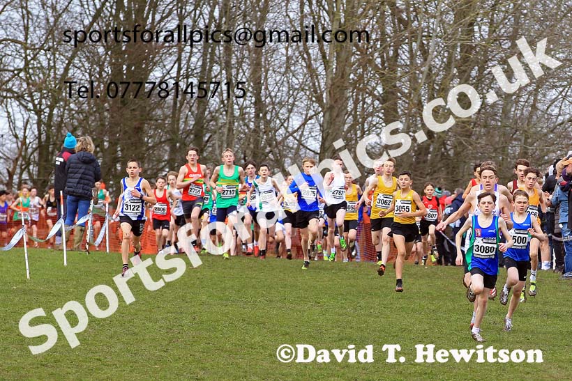 Boys Under-13s 2023 UK CAU Inter Counties Cross Country Champs, Prestwold Hall, Loughborough. Photo: David T. Hewitson/Sports for All Pics